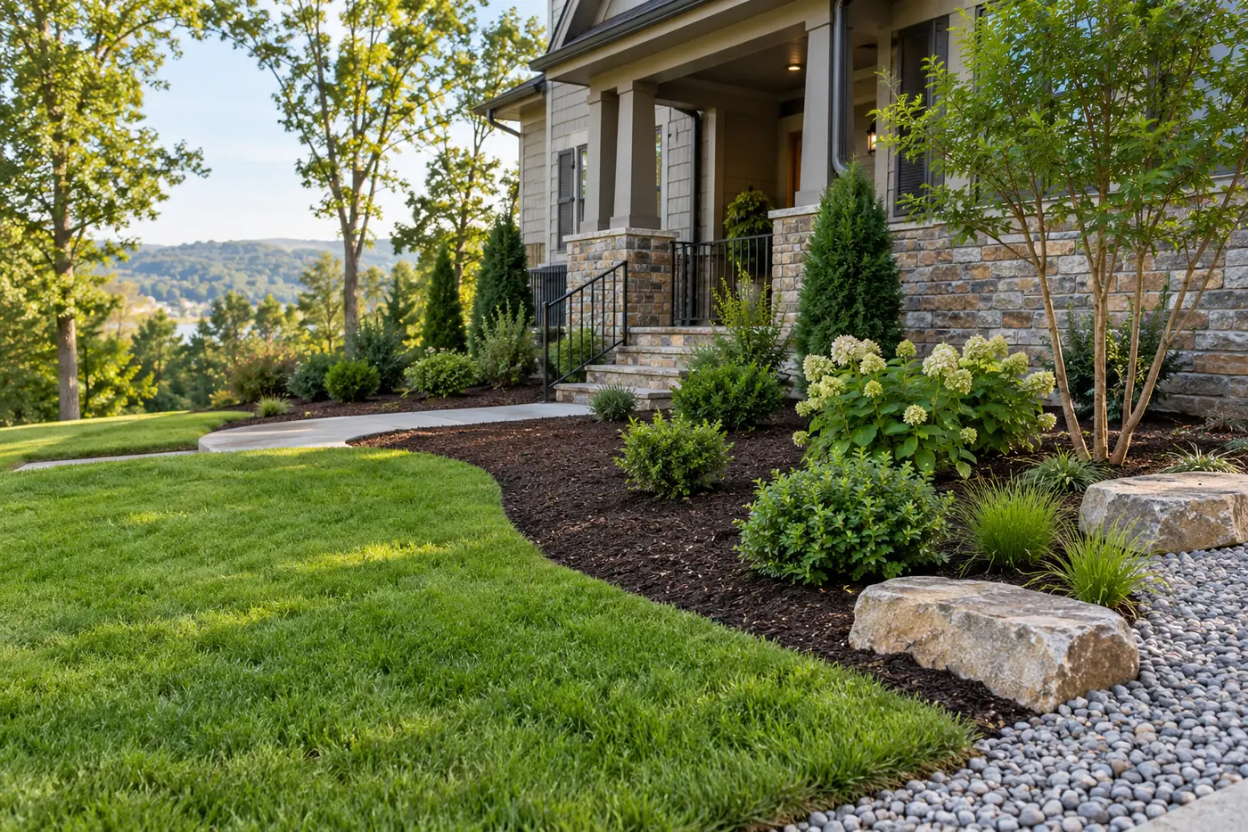 Fresh landscaping and property maintenance in Chattanooga